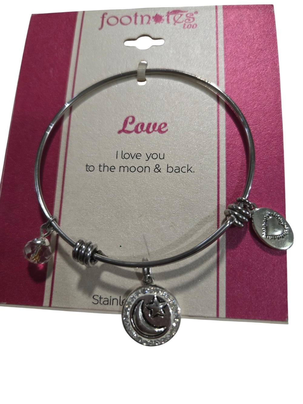 footnotes Love I love you to the moon & back bracelet Charm Bracelet in Silver